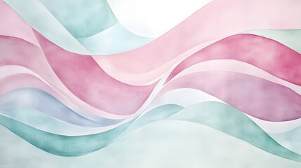 Poster - Abstract Pastel Wave Design Featuring Soft Hues