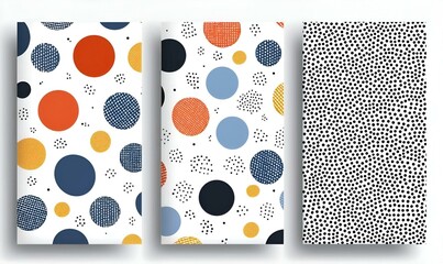 Poster - Seamless Patterns Collection, vibrant geometric designs, intricate details, versatile backgrounds, perfect for digital and print projects