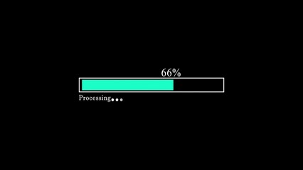 Poster - A detailed illustration of a processing bar, visually representing task progression in a sleek and modern style. Perfect for digital interfaces, dashboards, and project tracking.