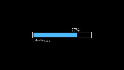 Poster - An uploading bar illustration, showcasing the progress of file transfer in a clean and modern style. Ideal for digital interfaces, websites, or dashboards requiring visual updates.
