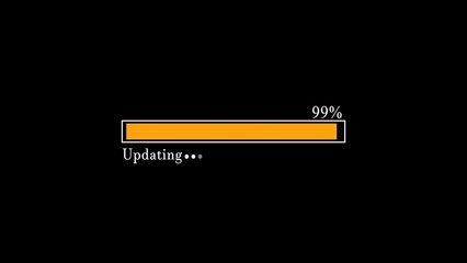 Poster - A yellow loading bar illustration showing 90% completion, ideal for visualizing progress in digital interfaces, applications, or websites.