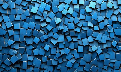 Poster - Modern black and blue abstract geometric design, featuring sharp angles and dynamic shapes, evoking a sense of depth and movement.