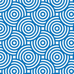 blue cloud or river seamless design art pattern vector. illustration of traditional oriental asian b