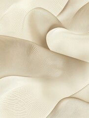 Leinwandbilder - elegant waves of cream fabric flowing gracefully in soft lighting creating a serene and harmonious a