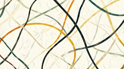 Poster - Colorful abstract design with intertwining lines creating a dynamic visual pattern for interior spaces. Generative AI
