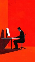 Poster - Cybersecurity awareness training office environment digital modern workspace professional perspective