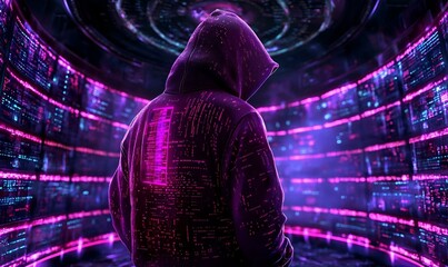 Poster - Cybersecurity Vulnerability Analysis, exploring the Log4J exploit, highlighting hacker techniques and potential impacts on digital infrastructure.