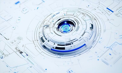 Poster - Course Module Interface Design, an intricate sketch showcasing user interaction elements, layout organization, and functional navigation features.