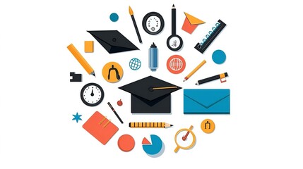 Poster - Diverse Online Learning Platforms, an engaging visual representation showcasing a variety of educational tools and resources for virtual learning.