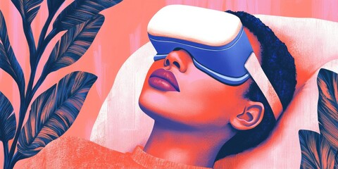 Poster - Exploring online safety practices virtual reality context digital environment close-up view awareness concept