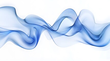 Poster - Abstract Blue Wave Design Smooth Flowing Lines