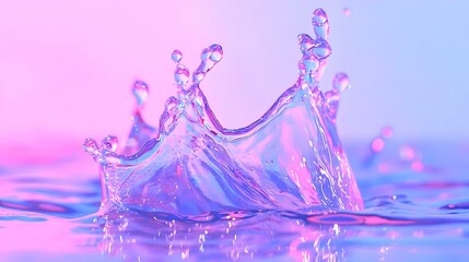 Poster - Vibrant Water Dance, a mesmerizing close-up of colorful droplets splashing in an ethereal display, capturing the beauty of fluid motion.