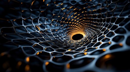 Poster - Dynamic surface texture transformation in a hypnotic 3d sphere digital art abstract environment close-up view