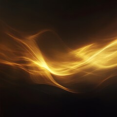 Poster - Abstract golden light shimmering on dark background digital art creative atmosphere visual concept artistic viewpoint