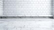 © Flowaiart - Modern Minimalist White Marble Interior with Clean Lines and Space