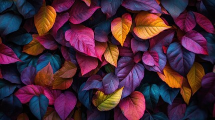 Close-up of colorful leaves