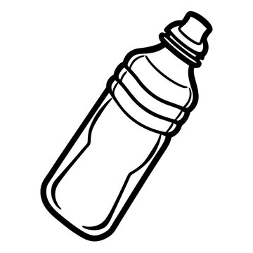 Elegant Water Bottle Vector Illustration