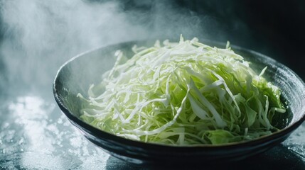 Wall Mural - Shredded greens on table