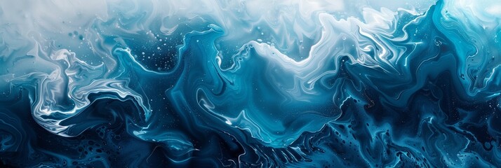 Aufkleber - Abstract Blue and White Painting Texture Background