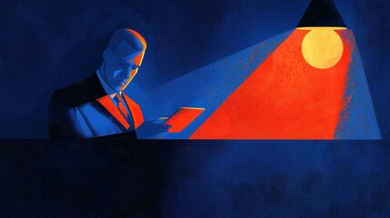 Poster - Phishing awareness digital space graphic art dark environment close-up view cybersecurity concept