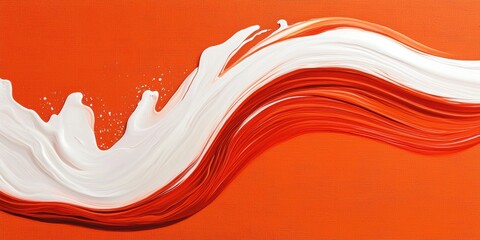 Poster - Dynamic swirling fluid art in bold colors bright studio lighting aerial view abstract expressionism