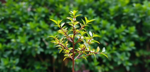 Wall Mural - Growth tree young plant Natural green background, Wide Background