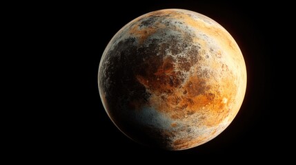 Wall Mural - close-up of planet against black background