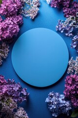 Wall Mural - Blue flower ring