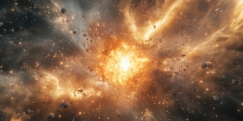 Wall Mural - Space Rock Explosion,
