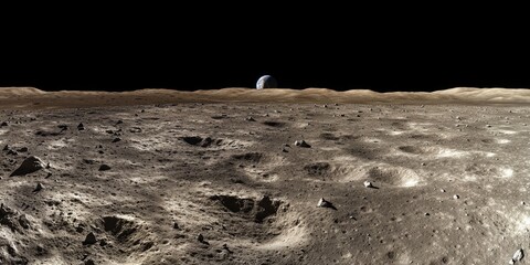 Wall Mural - moon's surface view