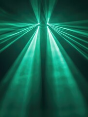 Wall Mural - green light in dark room