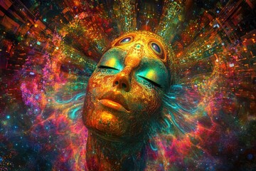 Wall Mural - woman in space