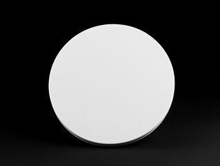 White Orb on Black Background