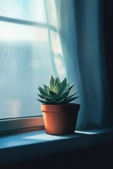 Wall Mural - Potted Plant Window Sill