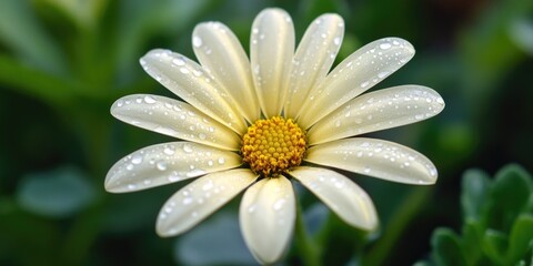 Canvas Print - Water droplets on flower