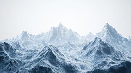 Wall Mural - mountain range with snow