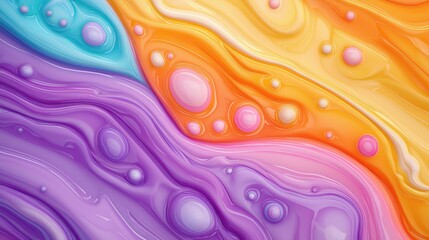 Wall Mural - abstract oil bubbles colorful abstract composition of oil bubbles, resembling a vibrant and dynamic 