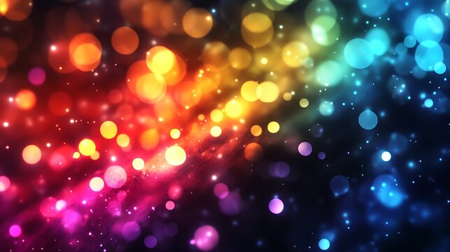 Radiant Neon Explosion Highlighting Bright Glowing Abstract Patterns
