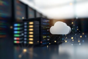 Poster - Abstract Digital Network Representation with Cloud and Server Elements for Technology Concepts