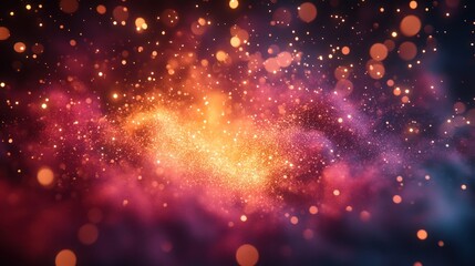 Wall Mural - colorful firecracker display with explosions in dark background