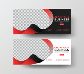 Wall Mural - Business Promotion Banner Ad Template for Marketing and Corporate Growth