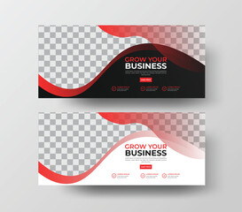 Wall Mural - Business Promotion Banner Ad Template for Marketing and Corporate Growth