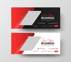 Wall Mural - Business Growth Banner Template for Marketing and Promotion