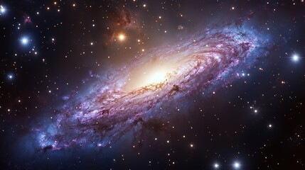 Wall Mural - breathtaking vibrant view of swirling galaxy in stunning colors