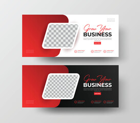 Wall Mural - Boost Your Business: Professional Banner Ad Template for Marketing and Office Promotions