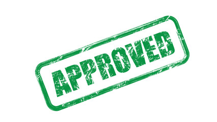 Poster - Isolate of grunge green approve stamp on white background which create by vector illustration and EPS file