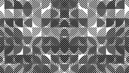 Poster - Black and white abstract geometric pattern for modern and sporty design element. Digital background Vector Formats illustration 