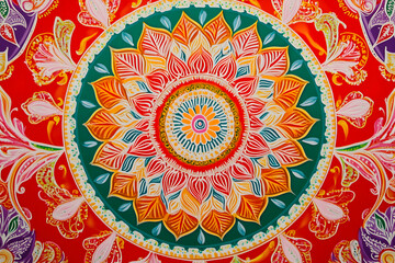 Vibrant Mandala Painting: A Symphony of Colors and Intricate Details