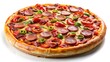 © ChannelPIC - Surreal meat lover's pizza feast:  high-resolution PNG. Ideal for food blogs, websites, and restaurant menus.