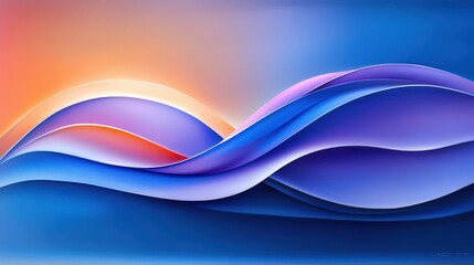 Poster - A vibrant gradient of deep blues and purples, flowing seamlessly into each other, creating a sense of mystery and depth in the composition